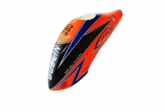SAB Goblin Kabinenhaube in Orange Schwarz Blau für 380 Sport
