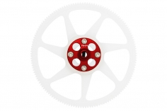Rakonheli Hauptzahnrad Delrin 140Z 4,6mm hoch mit Aluminium Nabe in rot für Blade 230S und 230S V2