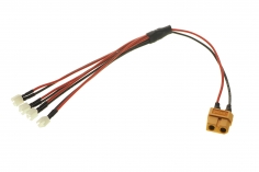 4-Fach Ladekabel PARALLEL mit MCPX Anschluss für 1S LIPO Akkus für ISDT Ladegeräte