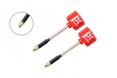 Foxeer Lollipop 2 FPV Antennen Set AXII RHCP mit geraden MMCX Anschluss in rot 2Stück