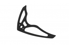 Rakonheli Ersatz Heckfinne aus CNC Aluminium in schwarz für Rakonheli 130S860 für Blade 130S
