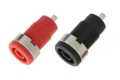 Bananenbuchsen Paar rot und schwarz 4mm