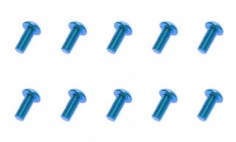 M3 Linsenkopfschraube M3x6mm aus Aluminium in hell blau eloxiert 10Stück