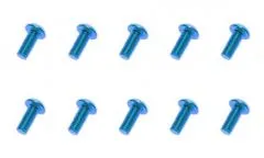M3 Linsenkopfschraube M3x6mm aus Aluminium in hell blau eloxiert 10Stück