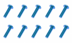M3 Linsenkopfschraube M3x10mm aus Aluminium in hell blau eloxiert 10Stück