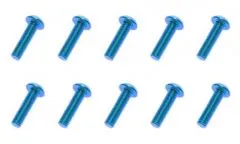 M3 Linsenkopfschraube M3x10mm aus Aluminium in hell blau eloxiert 10Stück