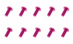 M3 Linsenkopfschraube M3x6mm aus Aluminium in pink eloxiert 10Stück