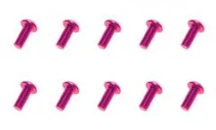 M3 Linsenkopfschraube M3x6mm aus Aluminium in pink eloxiert 10Stück