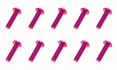 M3 Linsenkopfschraube M3x10mm aus Aluminium in pink eloxiert 10Stück