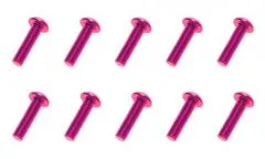 M3 Linsenkopfschraube M3x10mm aus Aluminium in pink eloxiert 10Stück