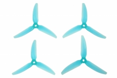 HQ Durable Prop Propeller POPO Quick Swap 5,5x3,5x3V1S aus Poly Carbonate in blau transparent je 2CW+2CCW