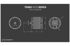 Egodrift Brushless Motor Tengu 4020HS 1050kV 5mm Welle zum Beispiel für Logo 480 XXtreme