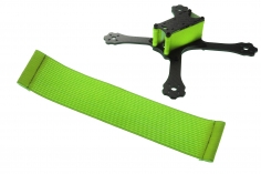 FPV Racing Framestrap (Gummiband mit Laschen für M3 Standoff/Abstandshalter) 160x35mm in grün