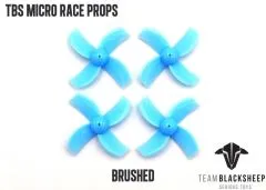 TBS X TinyWhoop Propeller Set 30mm 2xCW und 2xCCW in blau für 0,75mm Welle