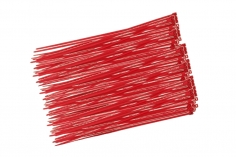 Kabelbinder mit sehr feinem Raster 200x2,7mm 100Stück in rot
