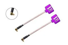 Foxeer Lollipop 2 FPV Antennen Set AXII RHCP MMCX mit 90° Winkel in violett 2Stück