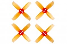Gemfan Hulkie 4 Blatt Propeller 2 Zoll 2036 / 2X3,6X4 für 1,5mm Welle je 4xCW und 4xCCW in orange transparent