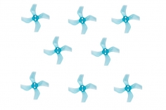 Gemfan 4Blatt Propeller in blau transparent 1,6 Zoll 1636 / 1,6x3,6x4 40mm 1mm Welle je 4xCW und 4xCCW
