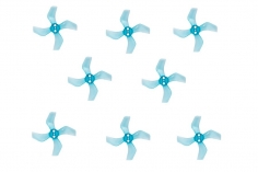 Gemfan 4 Blatt Propeller 1,6 Zoll 1636 / 1,6x3,6x4 40mm 1mm Welle je 4x CW und 4 x CCW in blau transparent