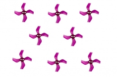 Gemfan 4Blatt Propeller in violet transparent 1,6 Zoll 1636 / 1,6x3,6x4 40mm 1,5mm Welle 4xCW und 4xCCW