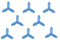 Gemfan Hulkie 3Blatt Propeller in blau transparent 1,9 Zoll 1940 / 1,9X4X3 für 1,5mm Welle je 4xCW und 4xCCW