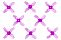 Gemfan 4Blatt Propeller 1,2 Zoll 1220 / 1,2x2x3 31mm 1mm Welle je 4xCW und 4xCCW in violet transparent