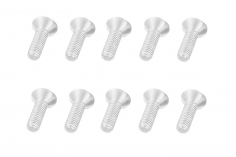 M3 Senkkopfschraube M3x10mm aus Aluminium in silber eloxiert 10Stück