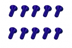 M3 Senkkopfschraube M3x6mm aus Aluminium in blau eloxiert 10Stück