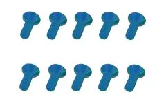 M3 Senkkopfschraube M3x6mm aus Aluminium in hell blau eloxiert 10Stück