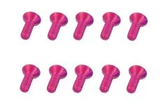 M3 Senkkopfschraube M3x6mm aus Aluminium in pink eloxiert 10Stück