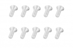 M3 Senkkopfschraube M3x6mm aus Aluminium in silber eloxiert 10Stück
