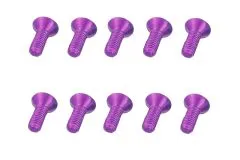 M3 Senkkopfschraube M3x6mm aus Aluminium in violett eloxiert 10Stück