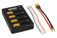 MTTEC ParaBoard PB-4P8S XT60 und XH mit SMD Hauptsicherungen und Anschlusskabel XT60 auf 4mm für Ladegeräte mit Bananensteckern