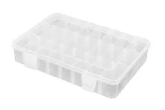 Sortimentkasten mit 24 variablen Fächern 202x137x40mm