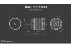 Egodrift Brushless Motor Tengu 2520HS mit 3560kV für 3S mit 3,5mm Welle