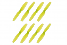 Gemfan Micro Propeller 65MM mit 1,5mm Welle aus Poly Carbonate in gelb je 4xCW und 4xCCW