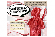 Extrudr Filament BioFusion metallische Optik in cherry red Ø 1,75mm 0,8Kilo