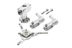 Rakonheli Taumelscheibe und Rotorkopf Set Aluminium in silber für Blade Fusion 180