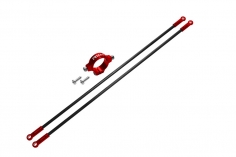 Rakonheli Heckstreben Carbon Aluminium in rot für Blade 150S