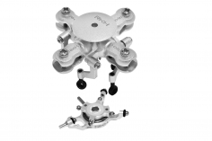 Rakonheli 4Blatt Rotorkopf Set aus Aluminium in silber für Blade mCPX BL2