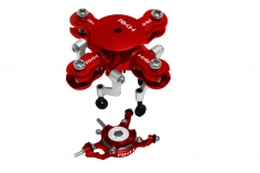 Rakonheli 4Blatt Rotorkopf Set aus Aluminium in rot für Blade mCPX BL2