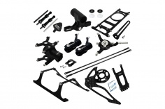 Rakonheli Tuning Set aus CNC Aluminium in schwarz für Blade 150S
