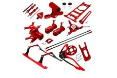 Rakonheli Tuning Set aus CNC Aluminium in rot für Blade 150S