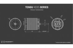 Egodrift Scale Brushless Motor Tengu 4035HS 520kV Motor 6x40mm