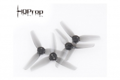 HQ Micro Durable Propeller T65mmx3 mit 1,5mm Welle aus Poly Carbonate in grau transparent je 2xCW und 2xCCW für Toothpick