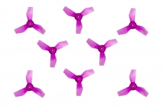 Gemfan 3 Blatt Propeller 1,2 Zoll 1219 / 1,2x1,9x3 31mm 0,8mm Welle je 4x CW und 4 x CCW in violet transparent