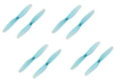 Gemfan 2Blatt Toothpick Propeller in blau transparent 65mm S mit 1,5mm Welle je 4xCW und 4xCCW