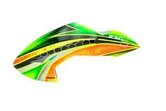 Microheli Fiberglas Haube High Speed im grün orangenem Design für Blade 230S und 230S V2