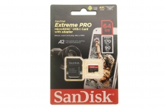 SanDisk Extreme Pro 64GB microSDXC Speicherkarte mit SD Adapter 170MB/s Class 10, UHS-I, U3, V30 