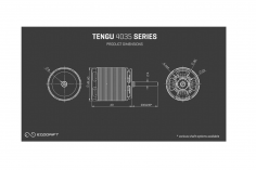 Egodrift brushless Tengu Motor F3C Edition 4035HT mit 540kV für 12S mit 40mm Welle